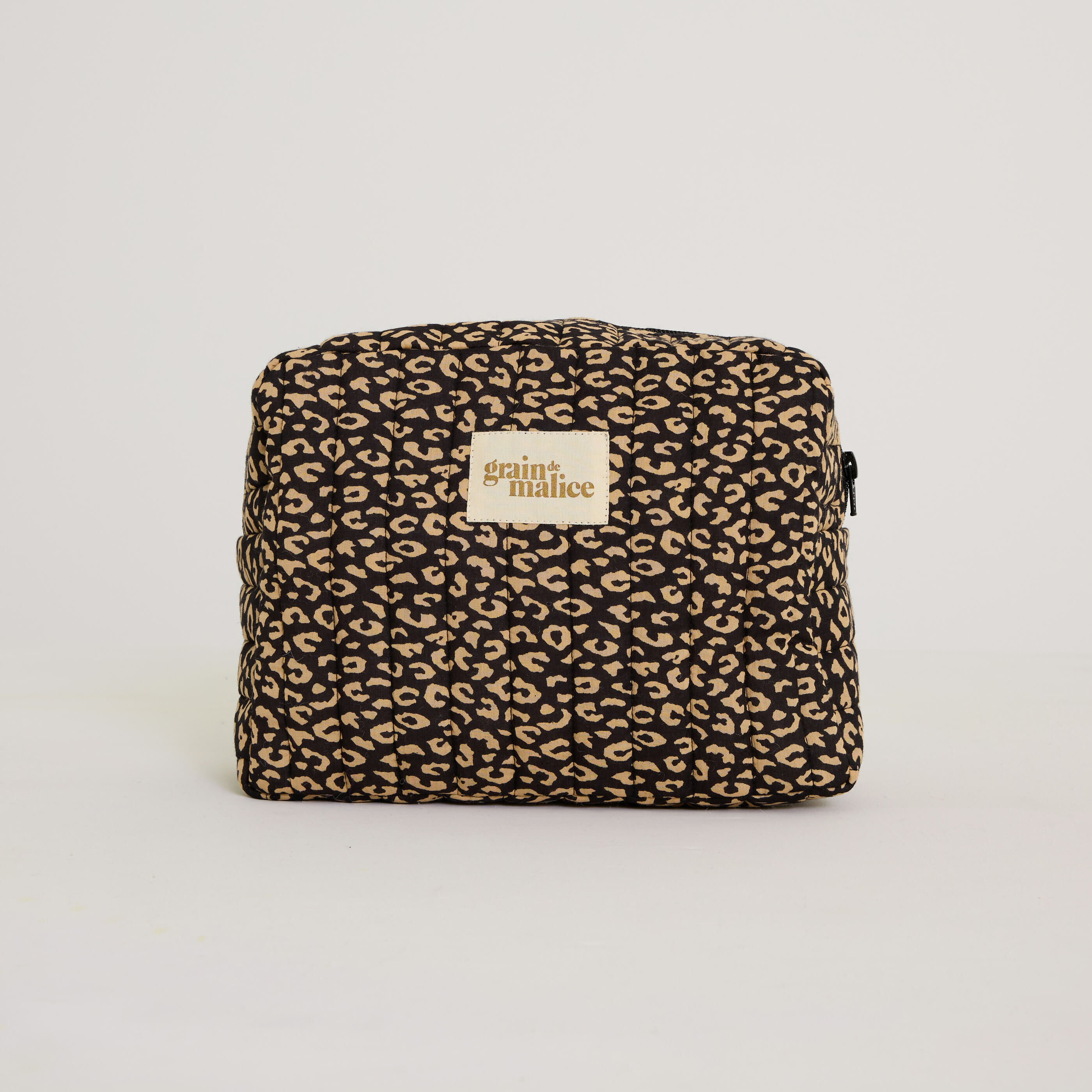 Trousse matelass&eacute;e imprim&eacute; l&eacute;opard femme