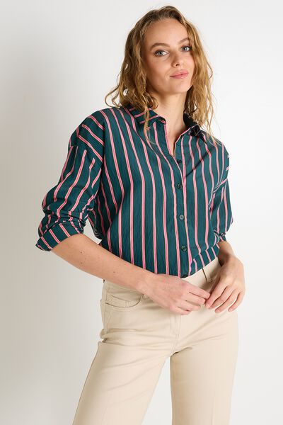 Chemise à rayures femme