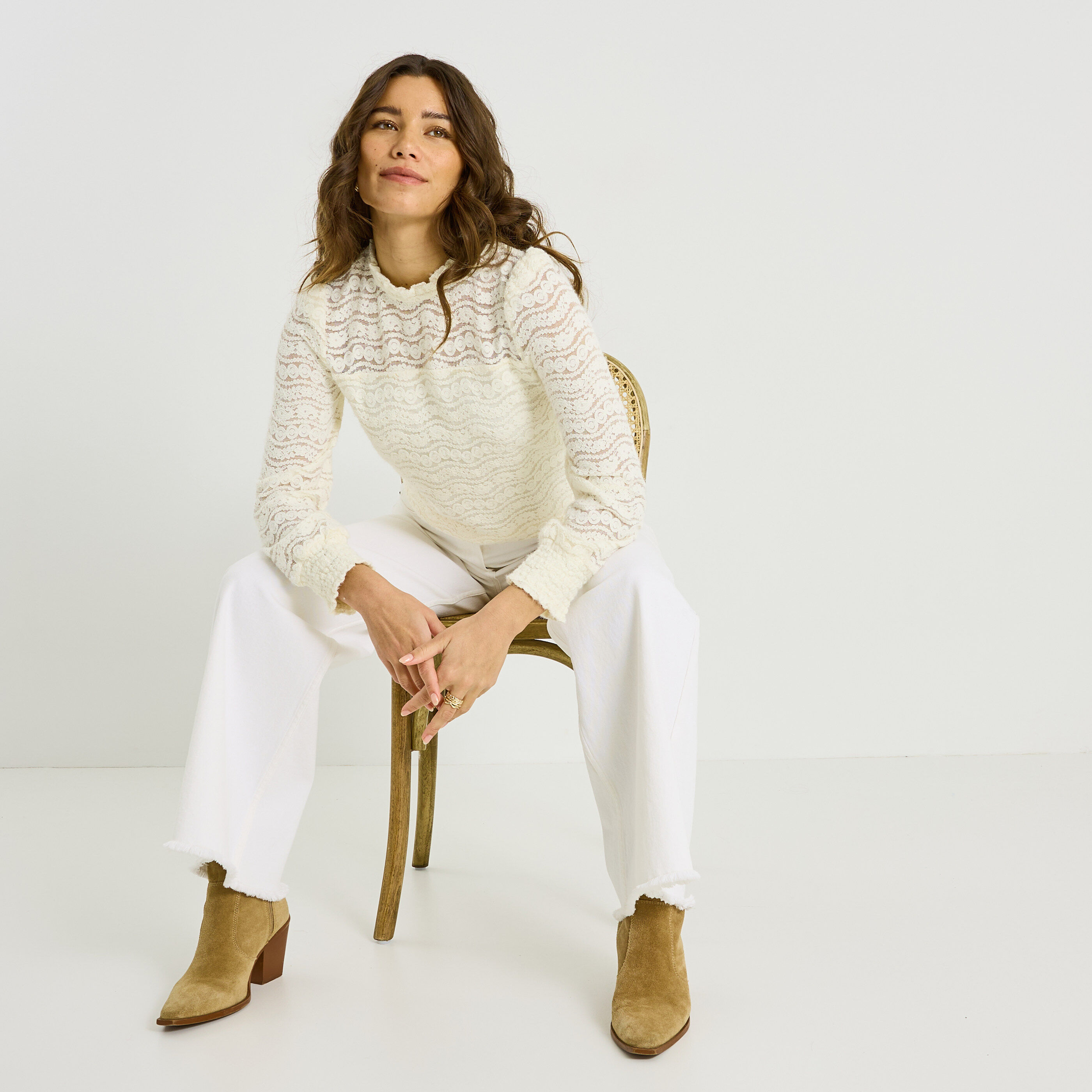 Blouse col victorien femme