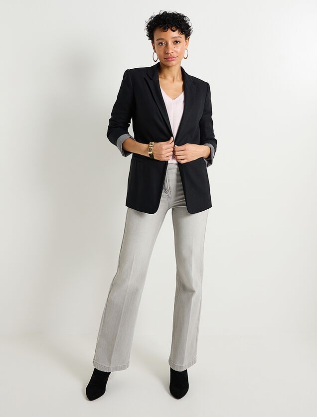 Pull col V femme