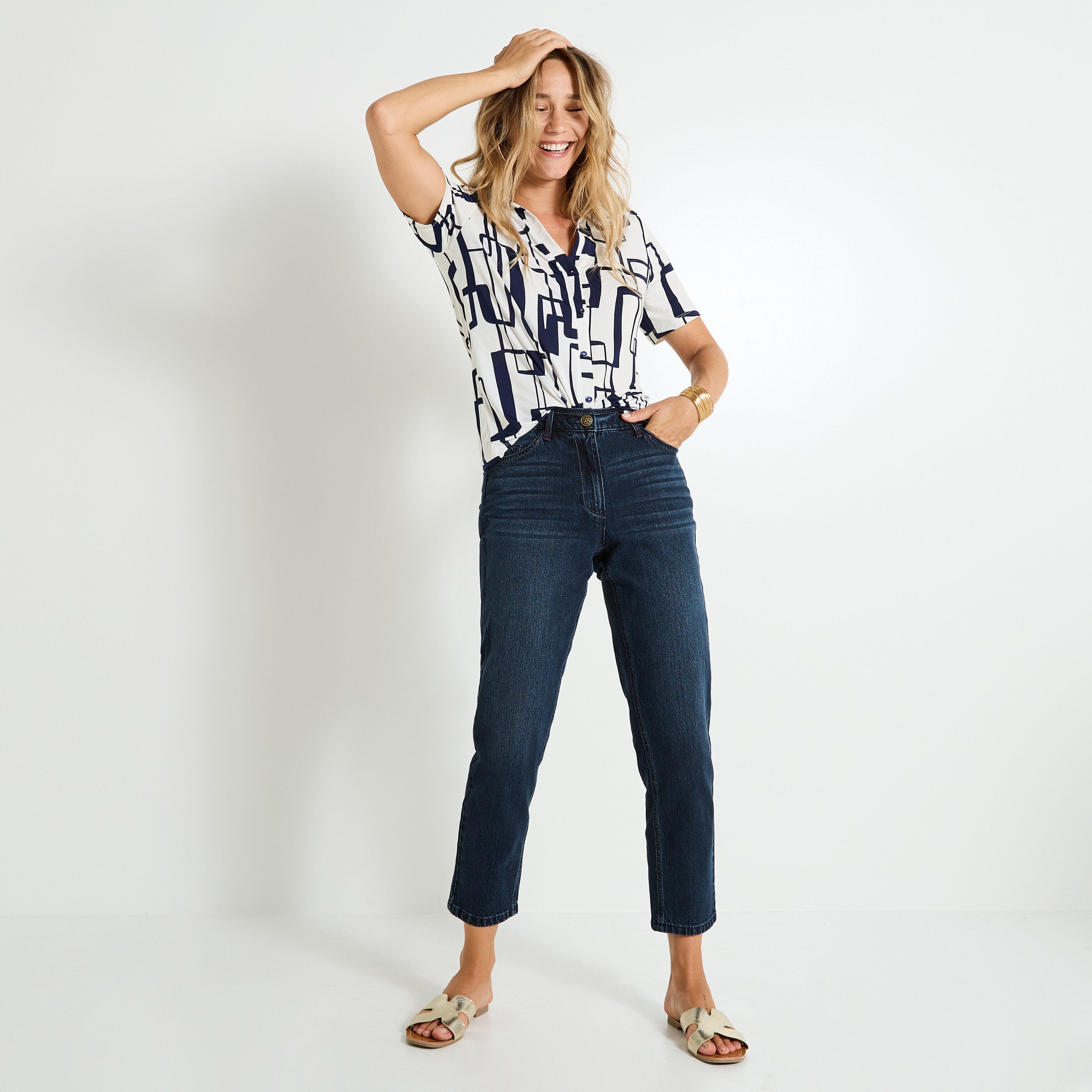 Chemise fluide en maille femme