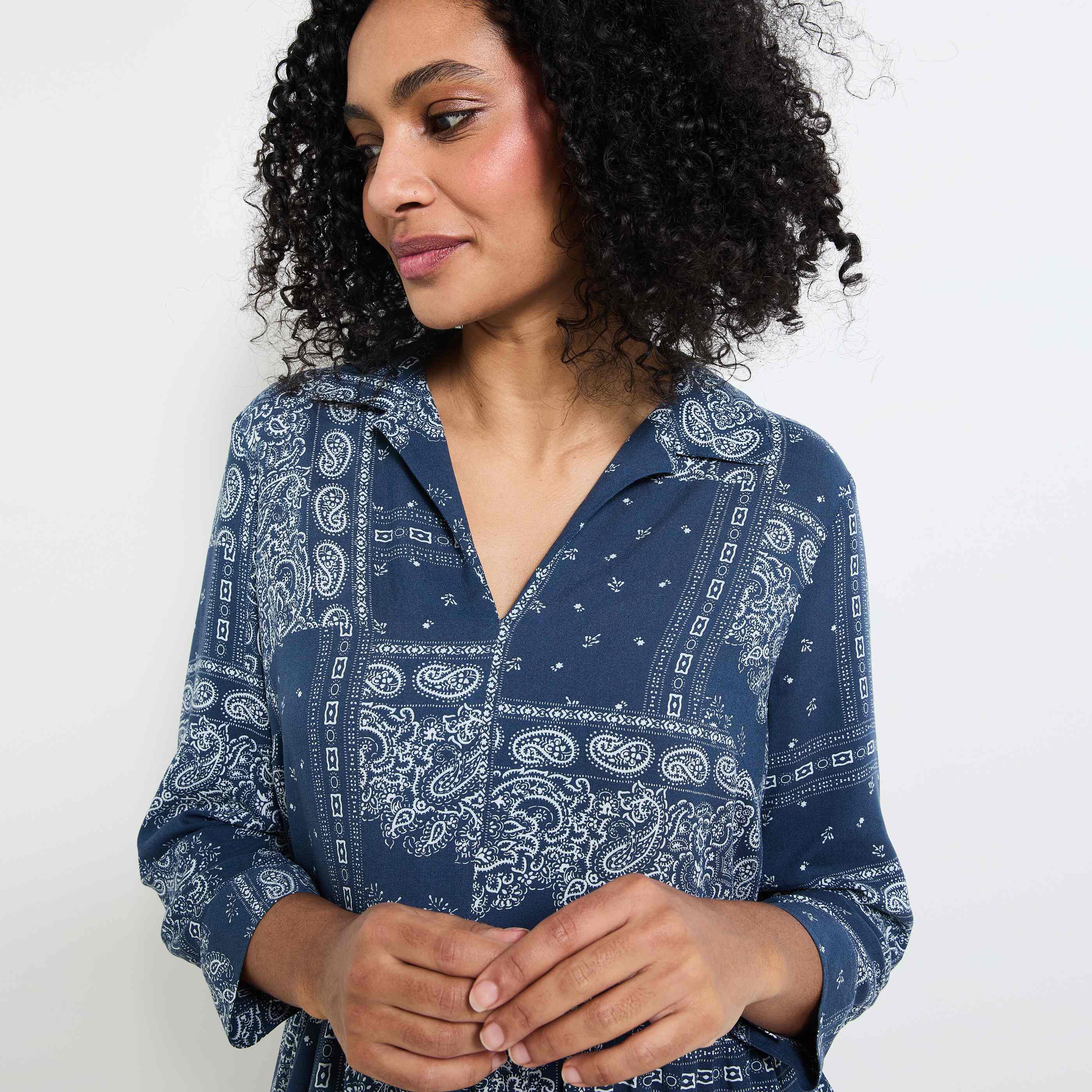 Robe col chemise femme