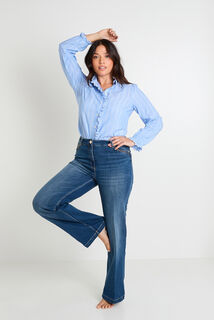 Jean large taille haute WOODSTOCK femme