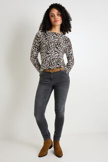 Pull imprimé léopard femme
