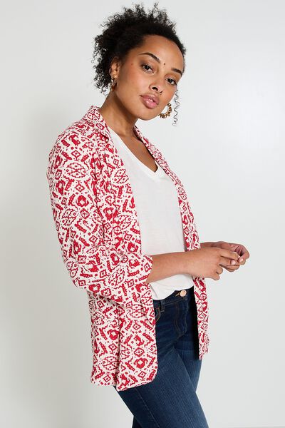 Veste blazer imprimée femme