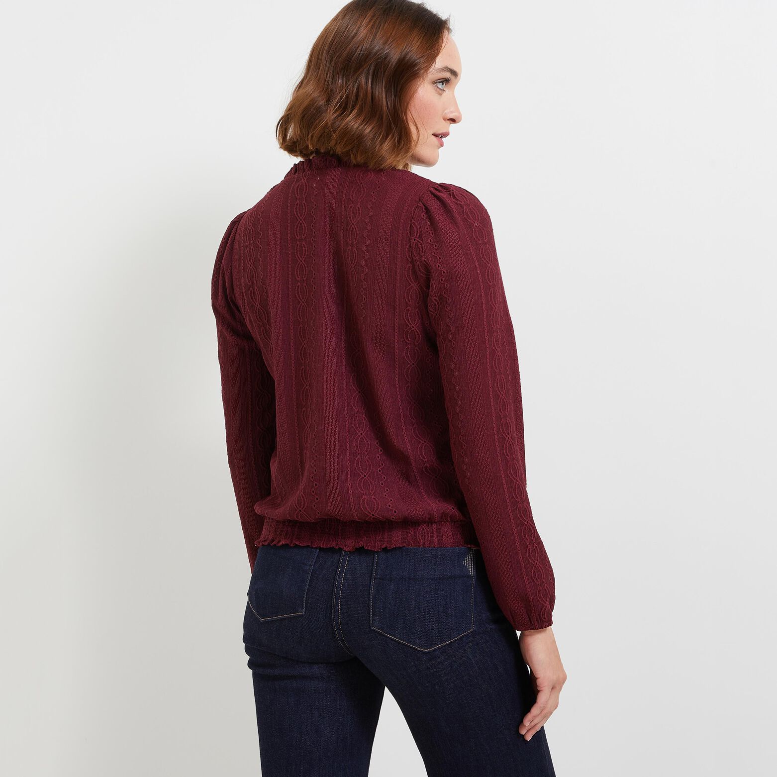 T-shirt col victorien femme