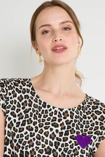 T-shirt imprimé léopard femme