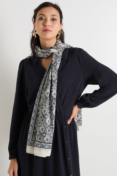 Étole longue imprimée femme