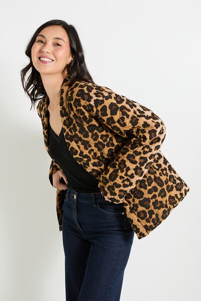 Veste matelassée imprimée femme