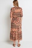 Robe longue imprimée femme