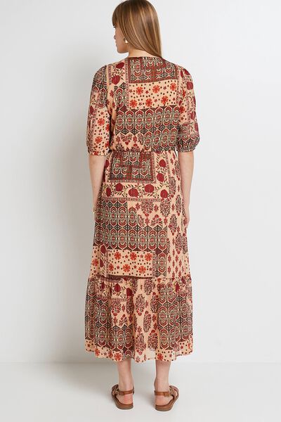Robe longue imprimée femme