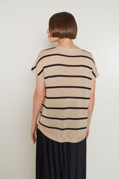 Pull fin rayé femme
