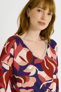 T-shirt imprimé fleuri femme