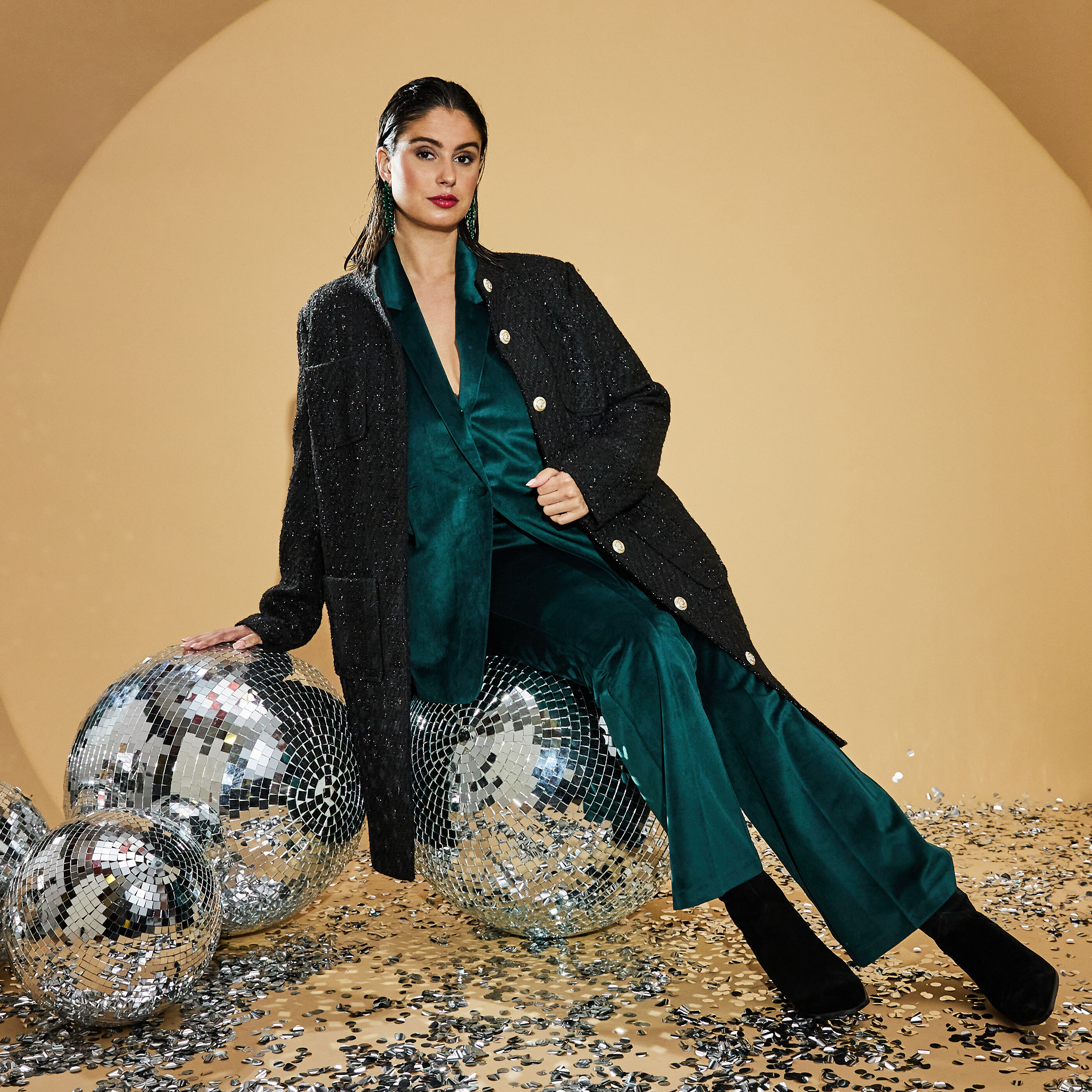 Manteau tweed deals