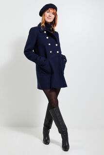 Manteau caban boutonné femme
