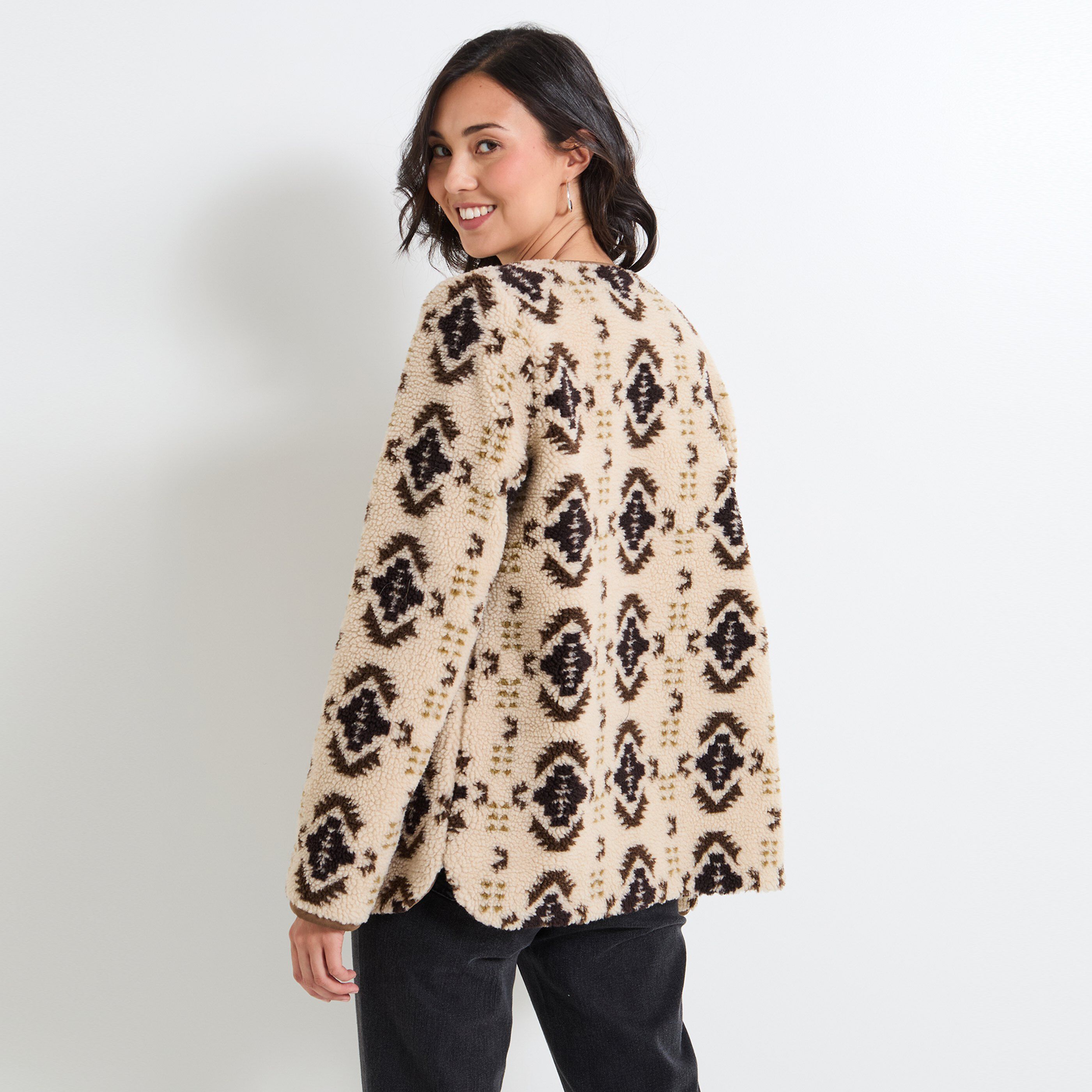 Manteau bouclette femme