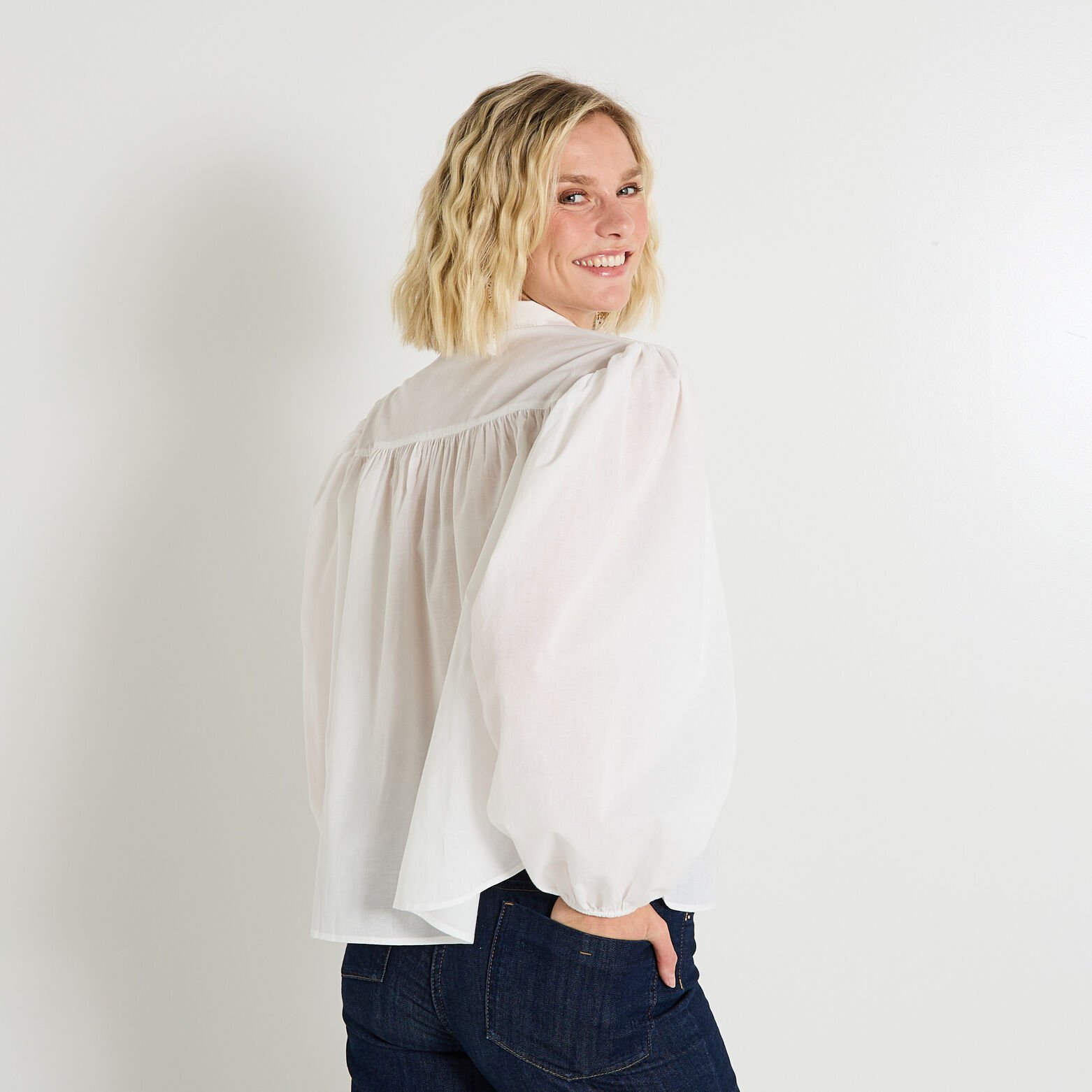 Chemise manches amples femme