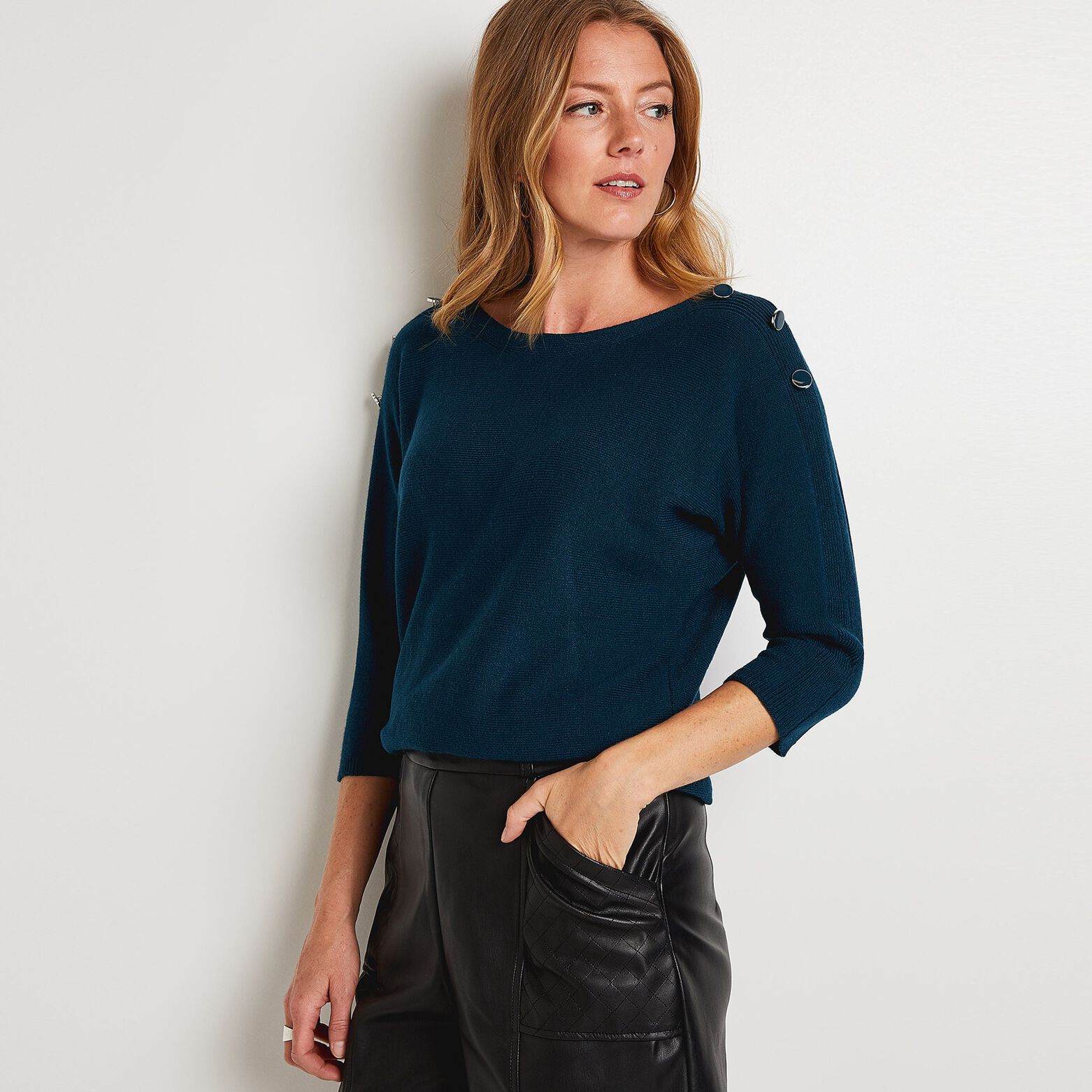 Pull manches 3/4 femme