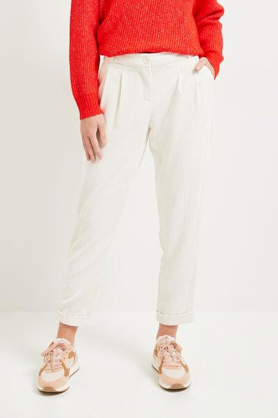 Pantalon velours cotelé femme