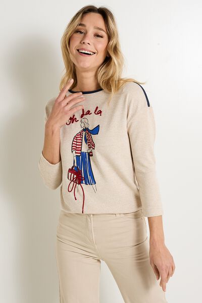 T-shirt col bateau femme