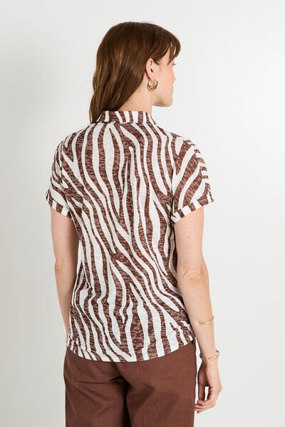 T-shirt imprimé zébré femme