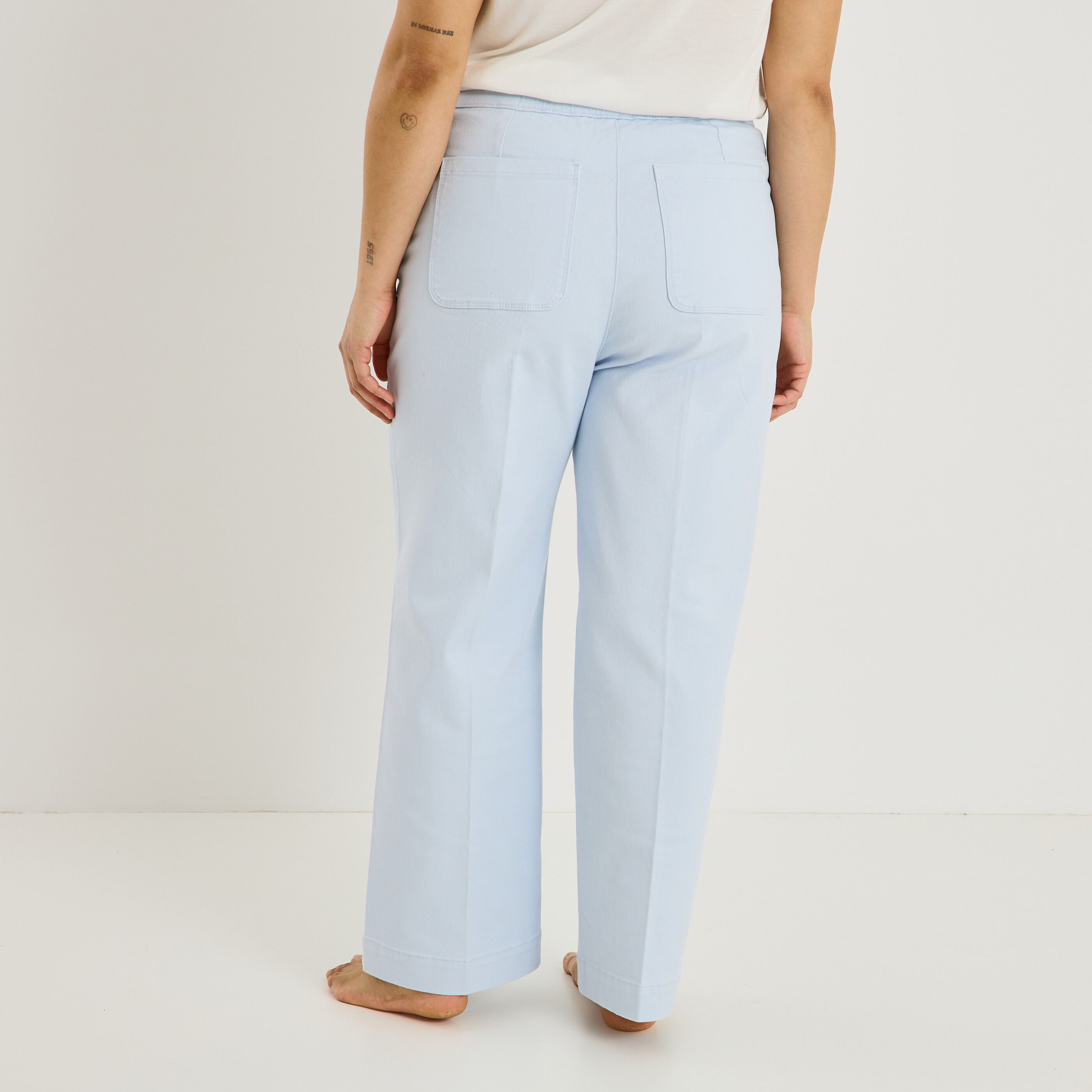 Jean flare &agrave; pont POMPON F02 femme