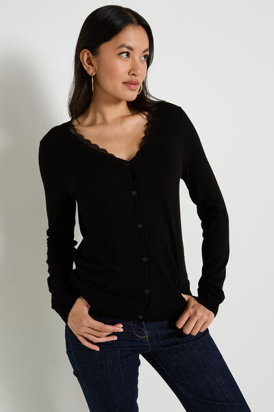 Gilet col V femme