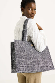 Grand sac cabas en tweed