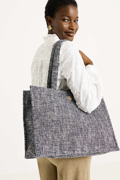 Grand sac cabas en tweed