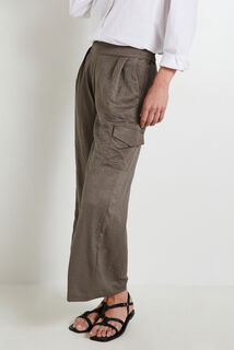 Pantalon cargo fluide femme
