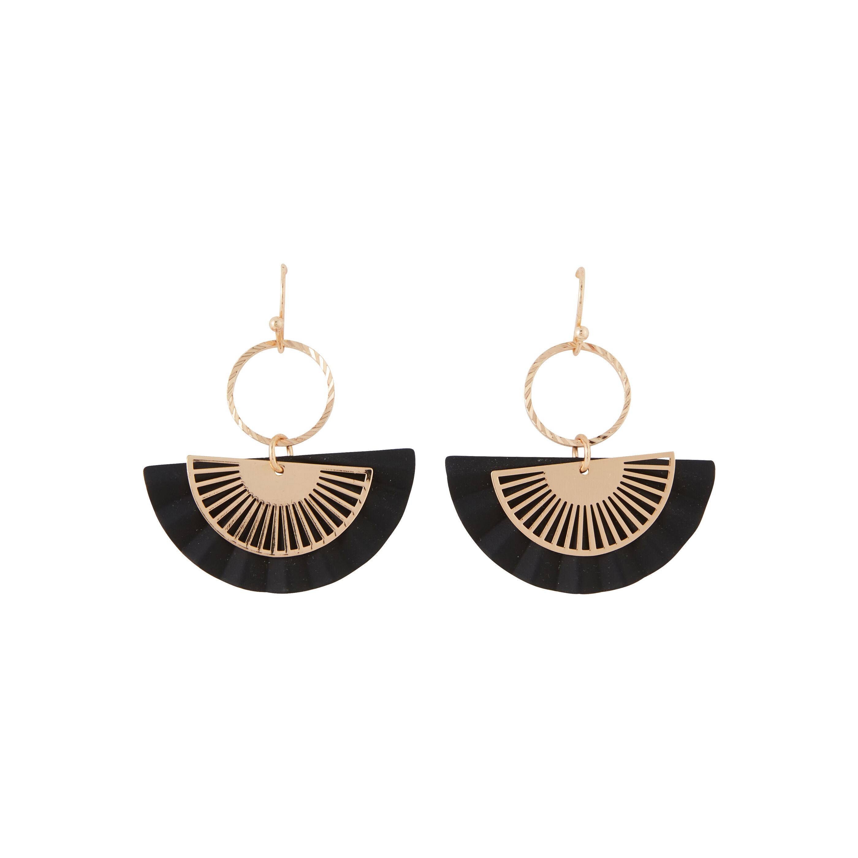 Boucles d'oreilles demi-disques femme