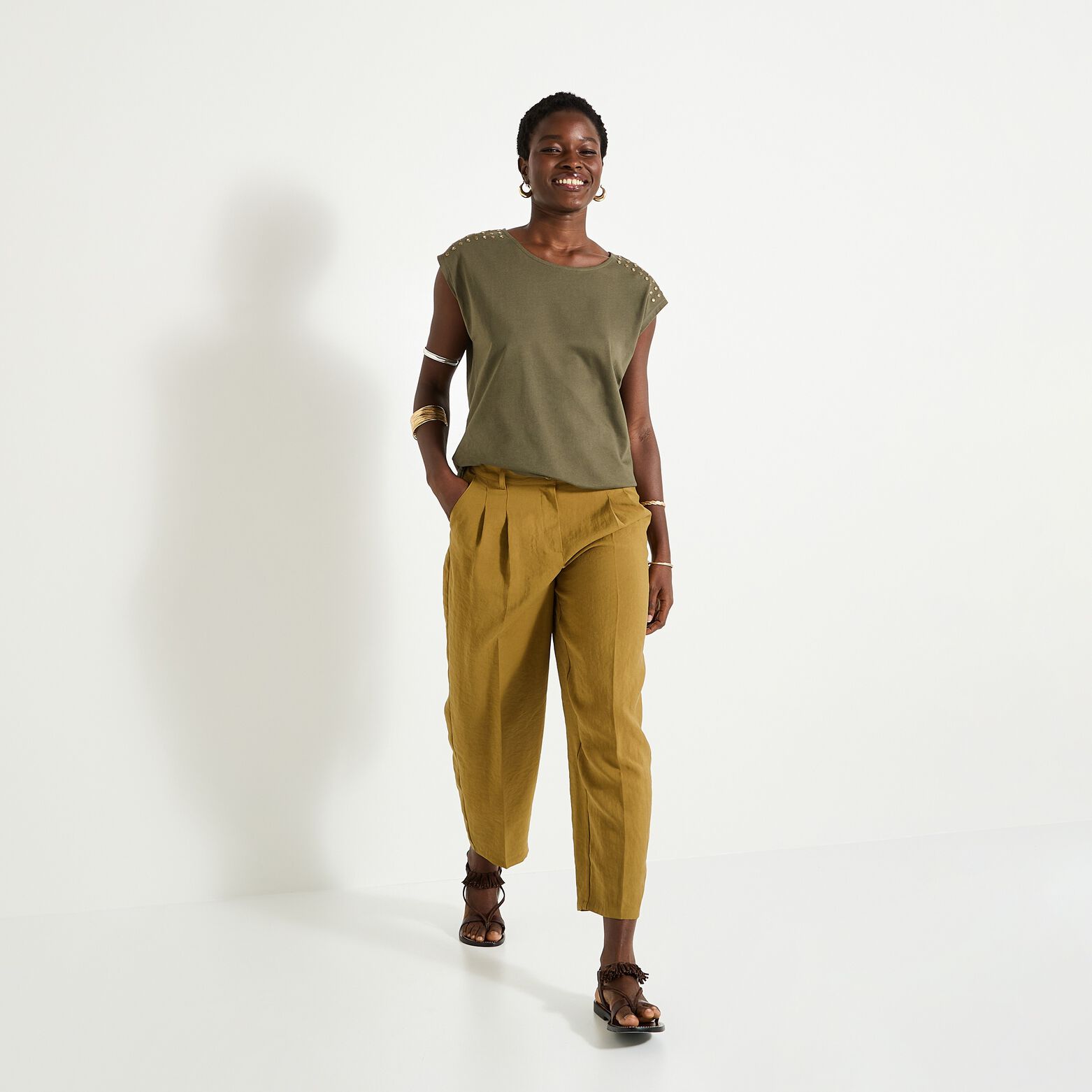 T-shirt col rond femme