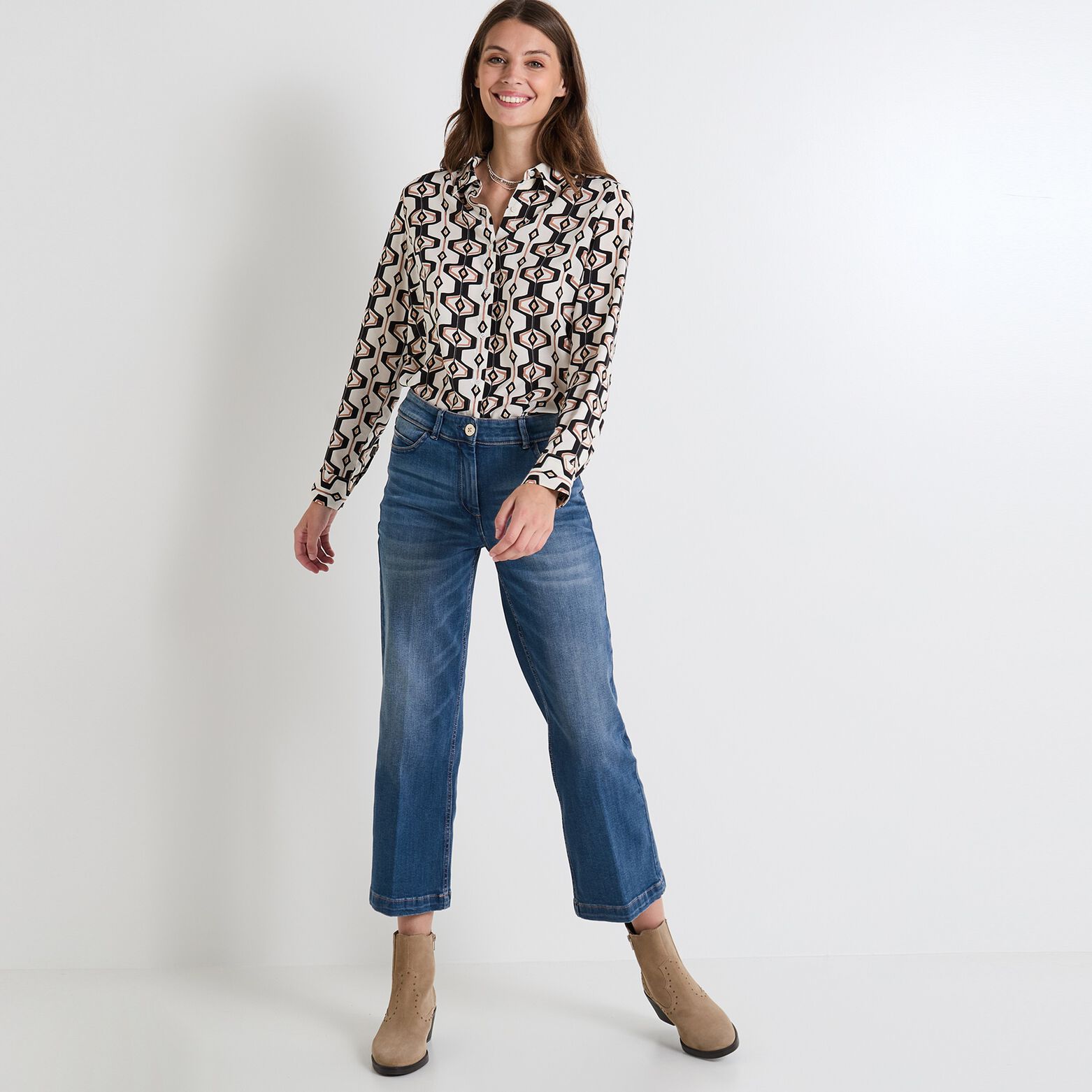 Chemise imprimée femme