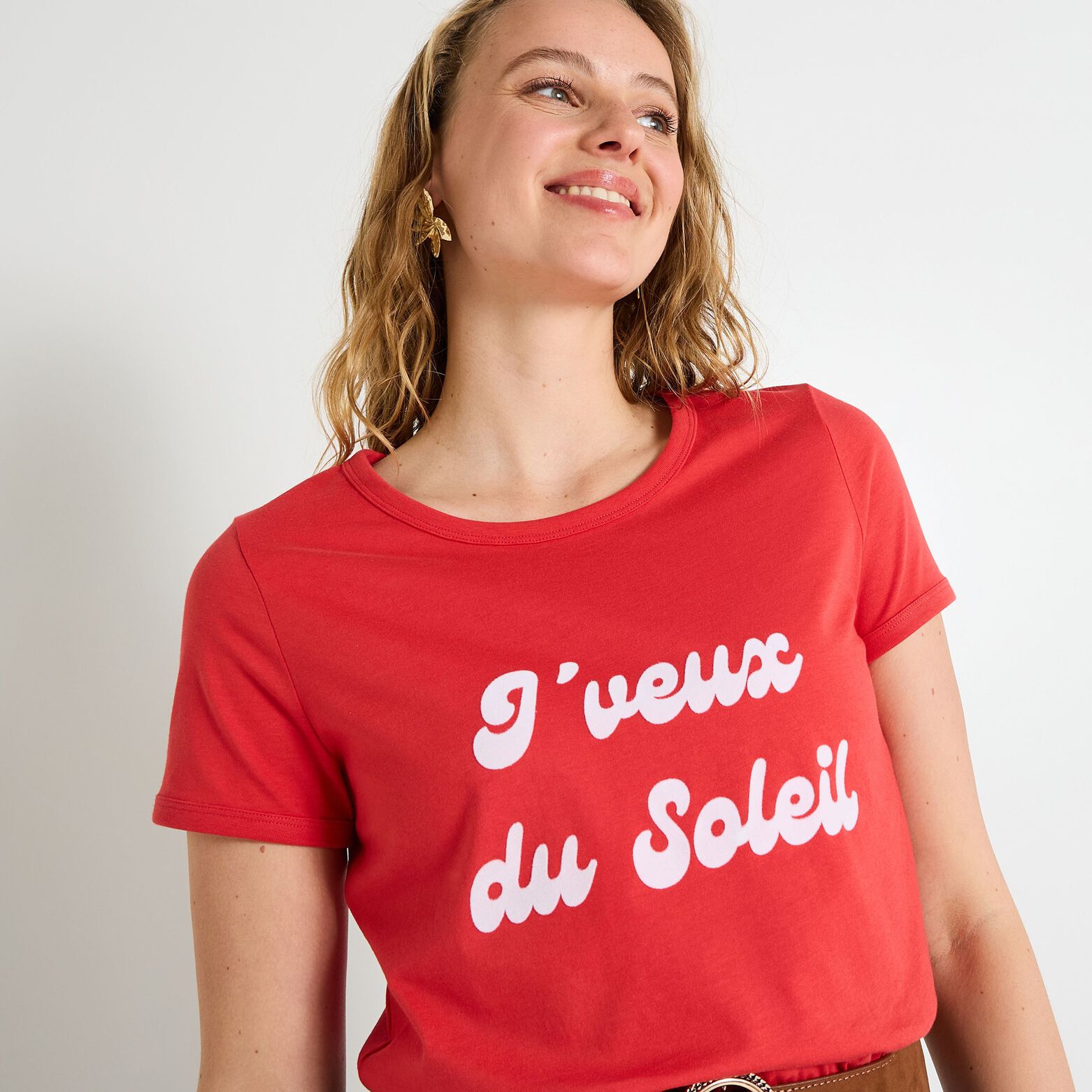 T-shirt col rond femme