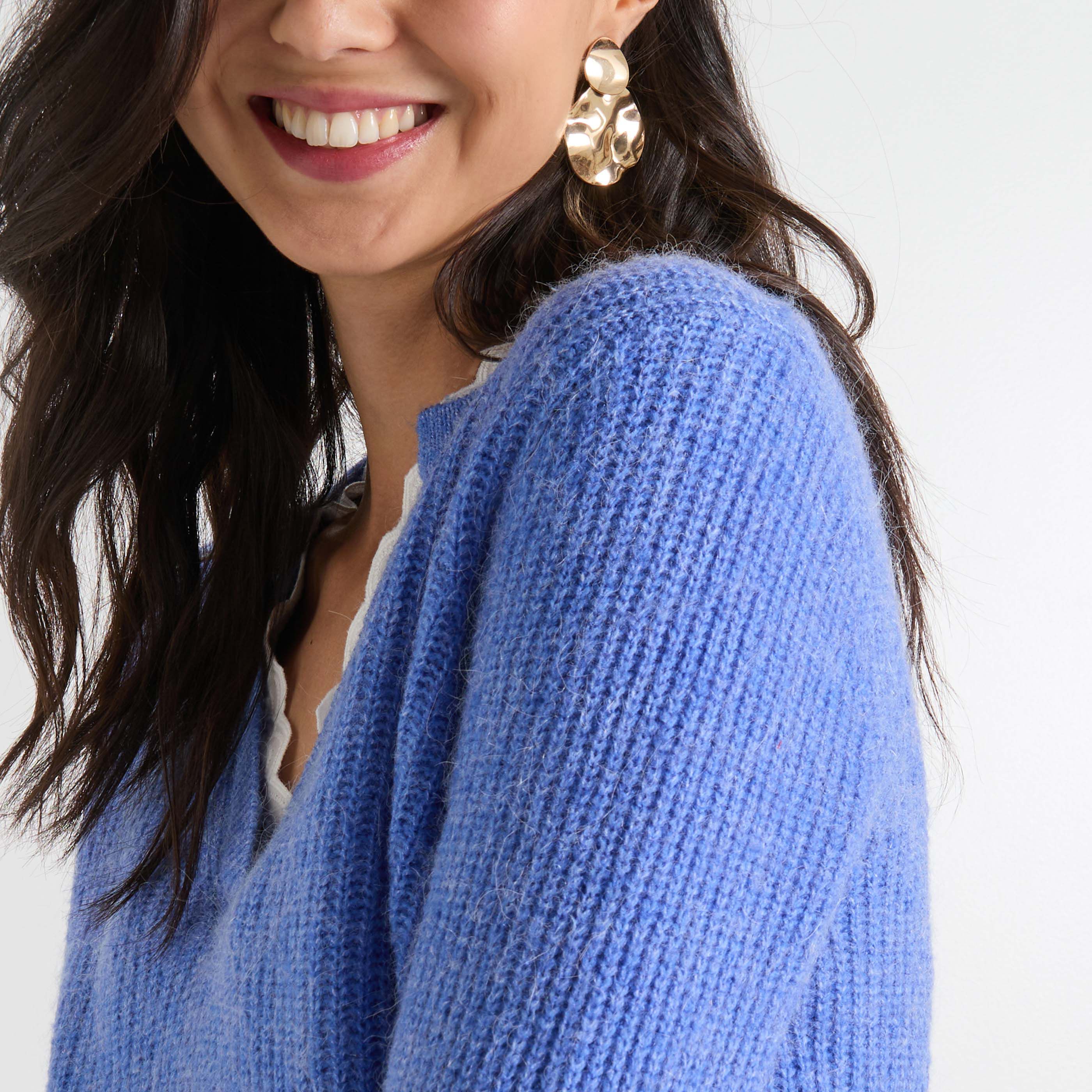 Pull col chemise femme