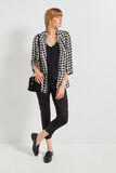 Veste fluide pied de poule femme