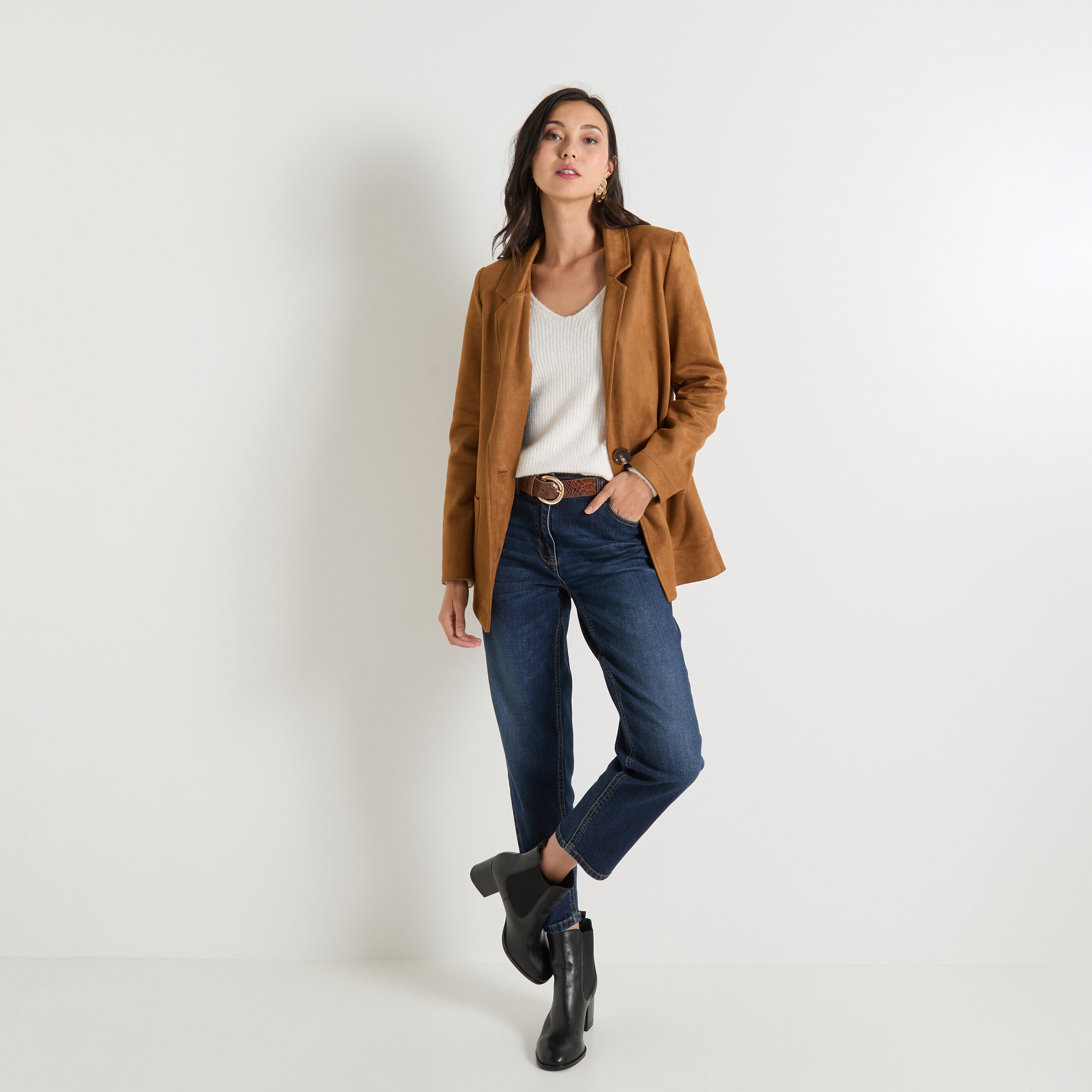 Blazer en su&eacute;dine femme