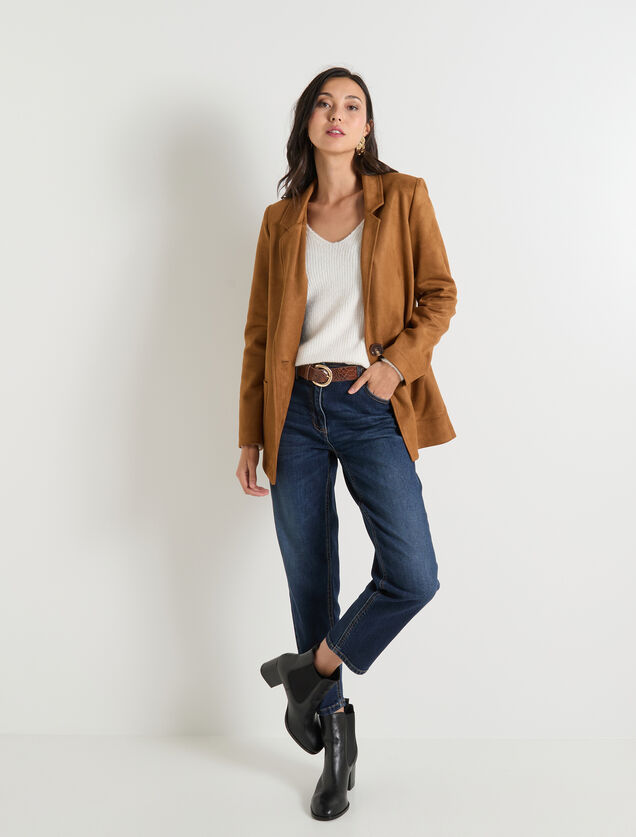 Blazer en suédine femme
