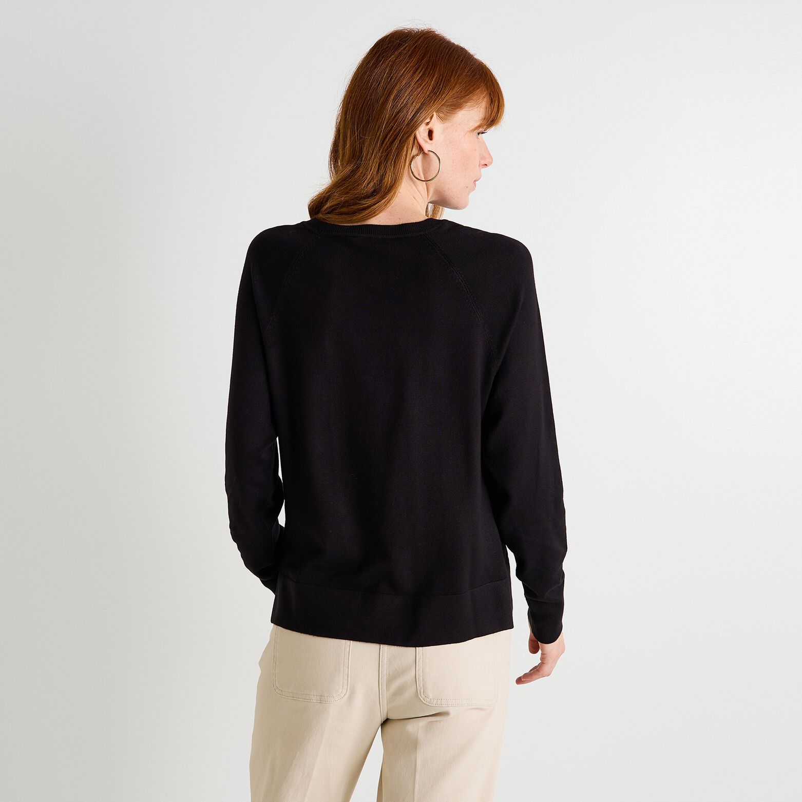 Pull col rond femme
