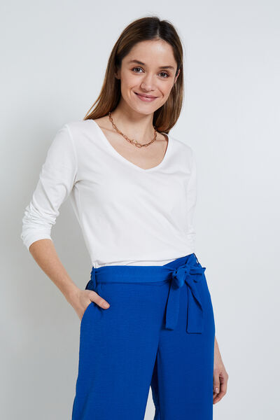 Tshirt col V femme