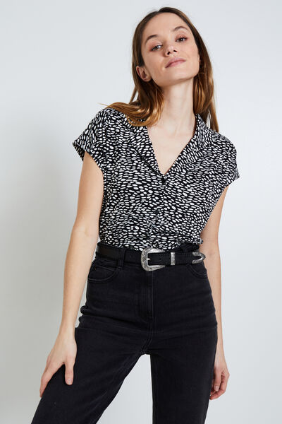 Tshirt col tailleur femme