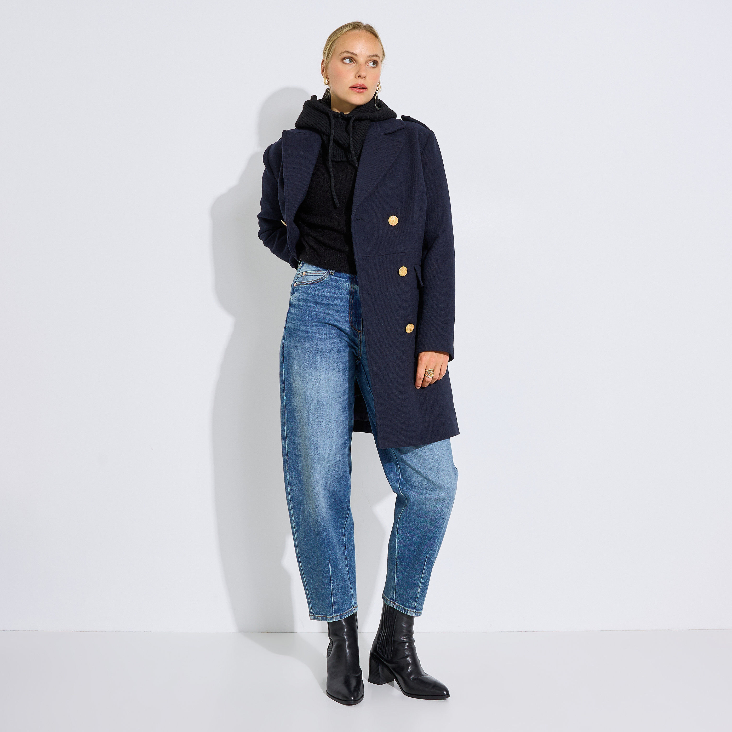 Manteau caban officier femme