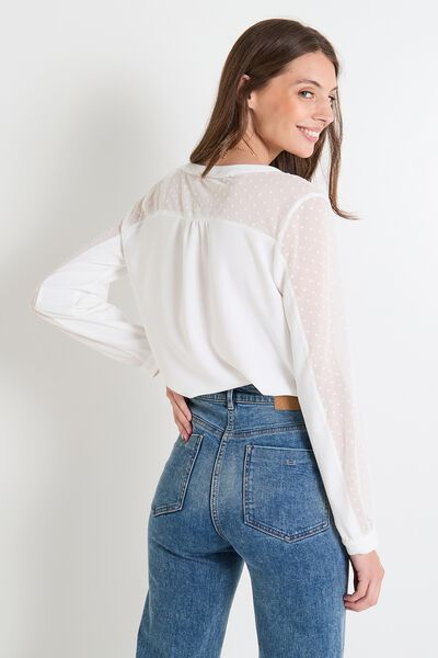 Blouse col V femme