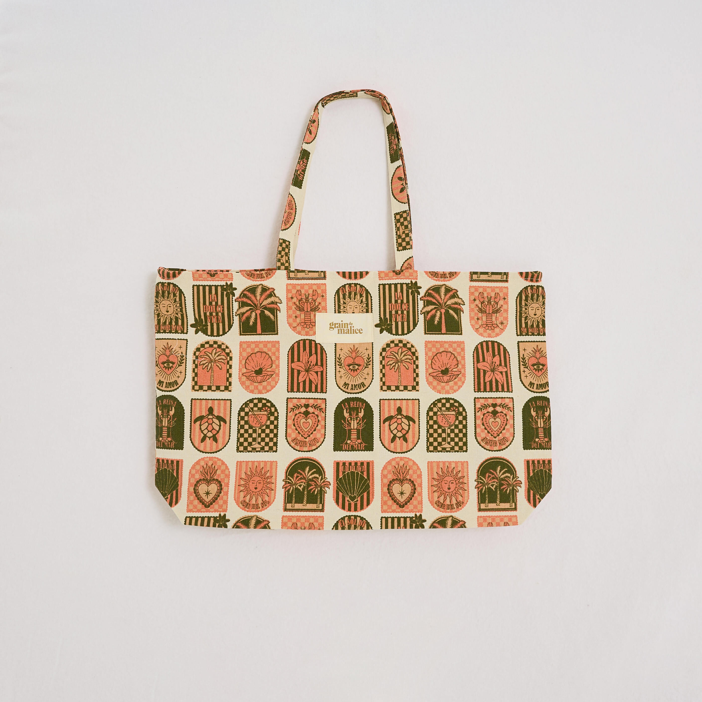 Tote bag imprim&eacute; graphique femme