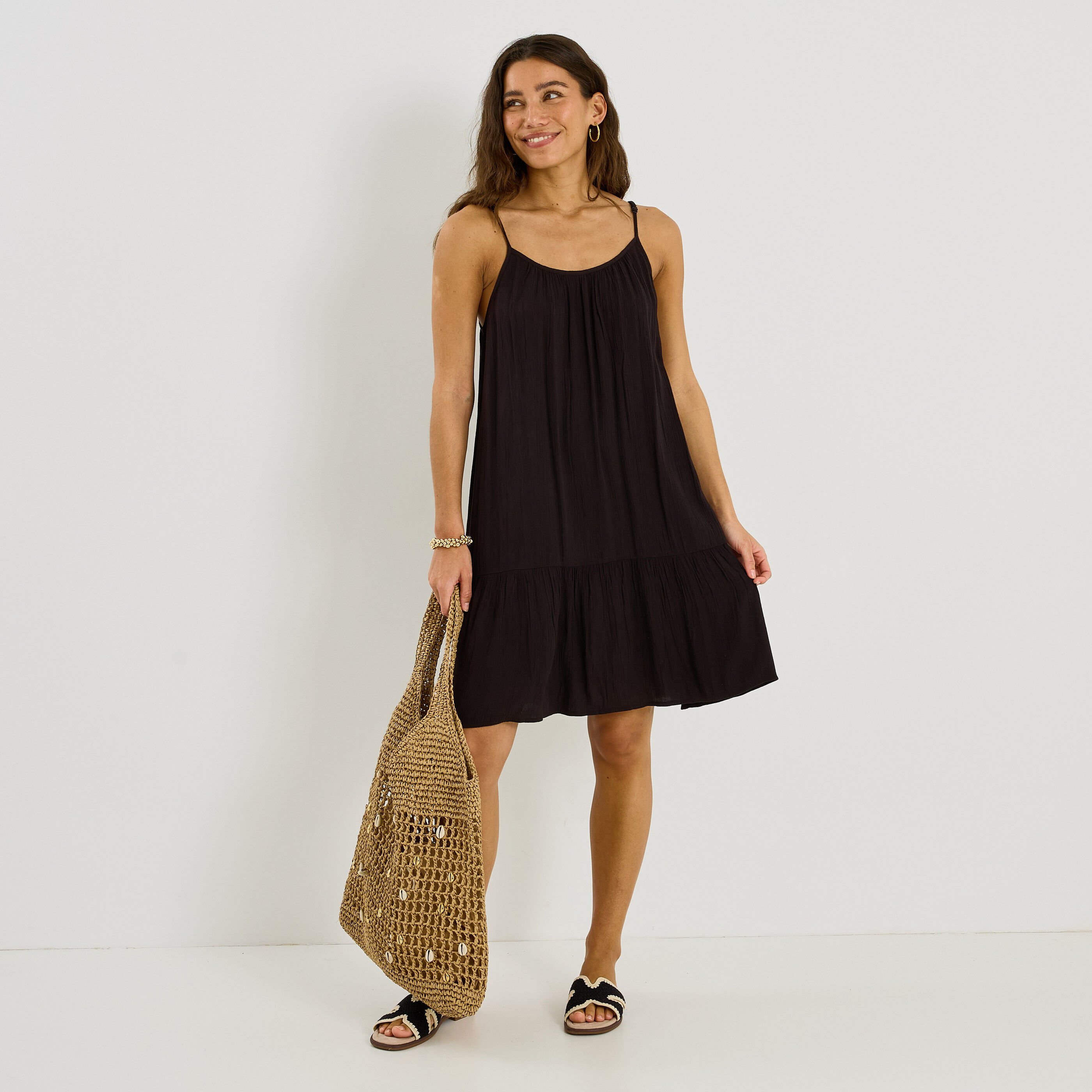 Robe courte fines bretelles