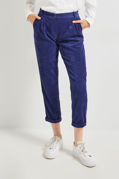 pantalon velours côtelé femme