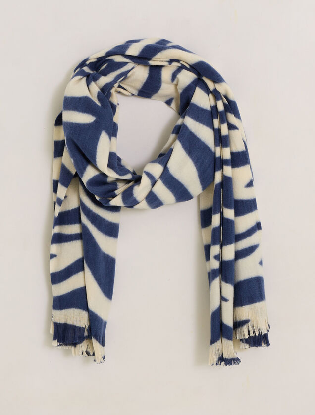 Echarpe douce motif z&eacute;br&eacute; femme