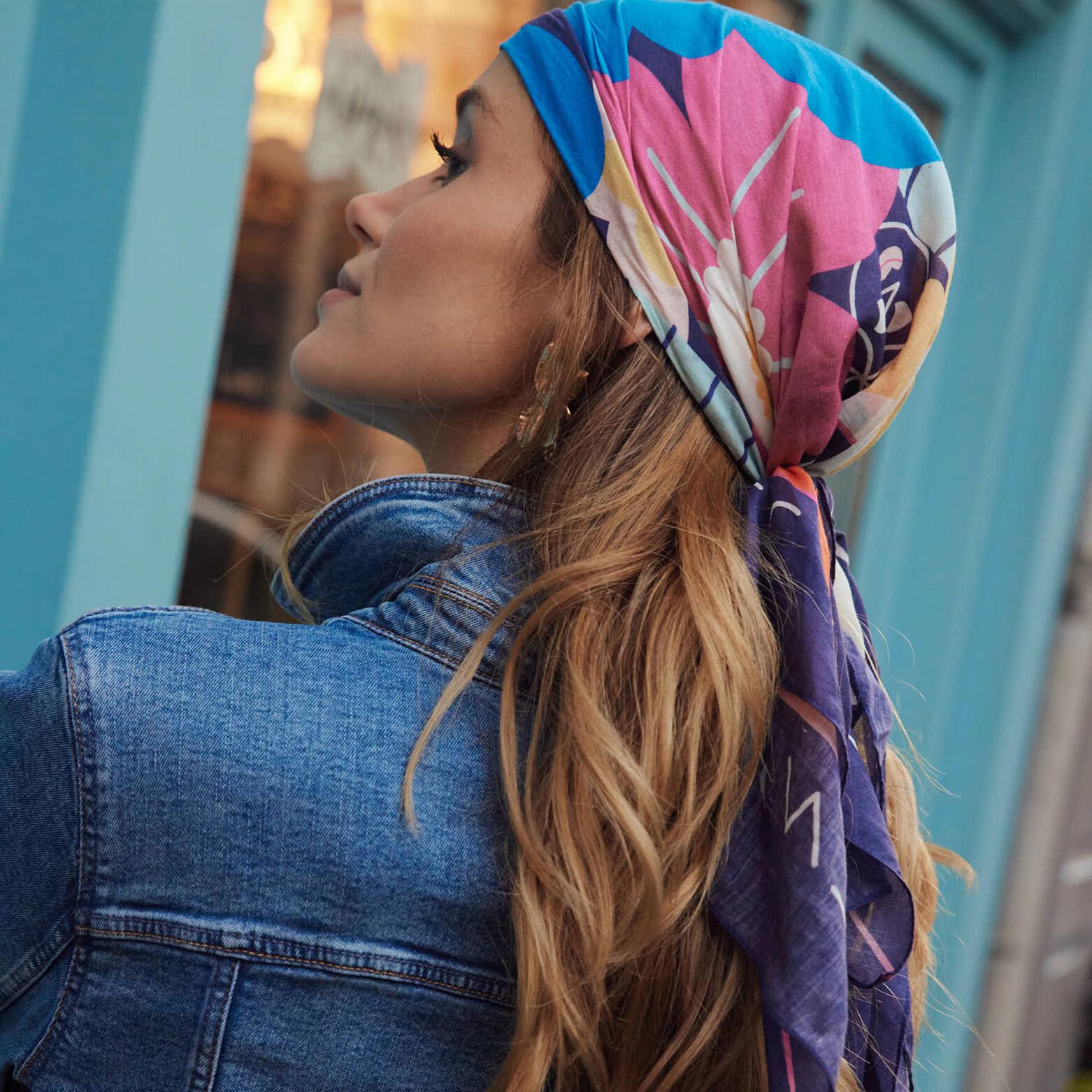 Foulard carré imprimé femme