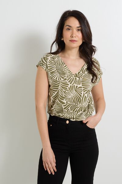 T-shirt col V femme