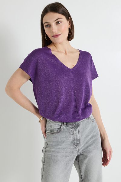 Pull manches courtes femme